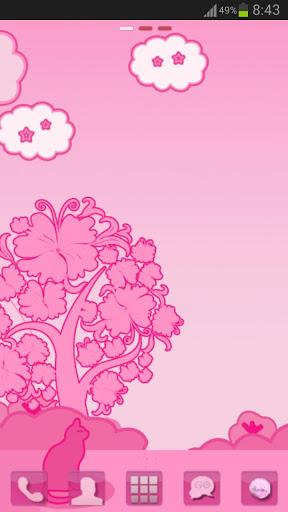 Cat Theme Pink GO Launcher - عکس برنامه موبایلی اندروید