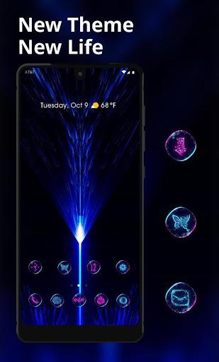 Tech theme blue light wallpaper - عکس برنامه موبایلی اندروید