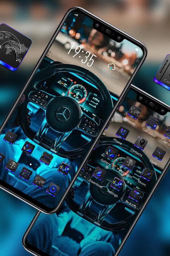 Tech Sense Steering Wheel Car Theme Galaxy M20 - Image screenshot of android app