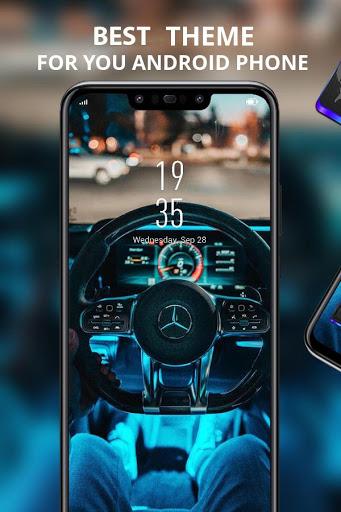 Tech Sense Steering Wheel Car Theme Galaxy M20 - Image screenshot of android app