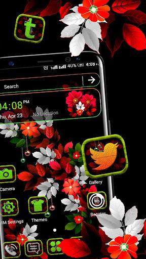 Floral Leaf Launcher Theme - Image screenshot of android app