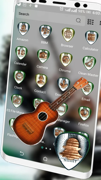 Guitar Rockstar Launcher Theme - Image screenshot of android app