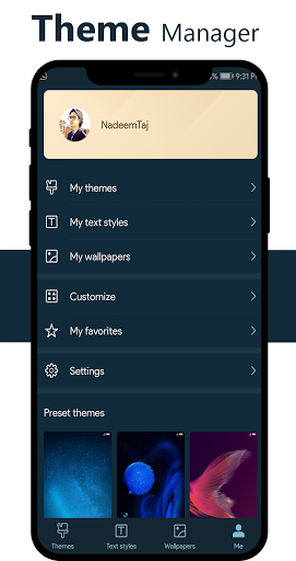 Dark Emui-۹.۱ Theme for Huawei - عکس برنامه موبایلی اندروید