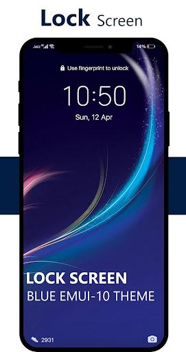 Blue Emui 10 Theme for Huawei - Image screenshot of android app