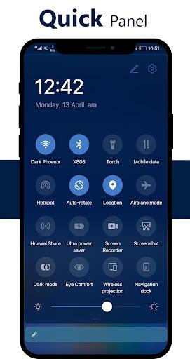 Blue Emui 10 Theme for Huawei - Image screenshot of android app