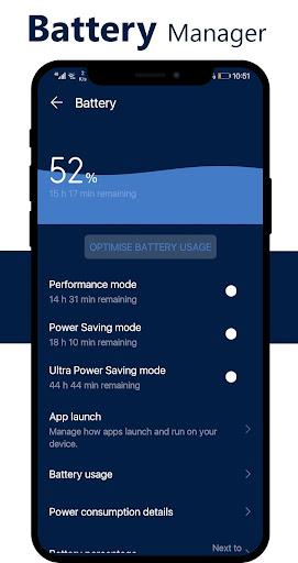 Blue Emui 10 Theme for Huawei - Image screenshot of android app