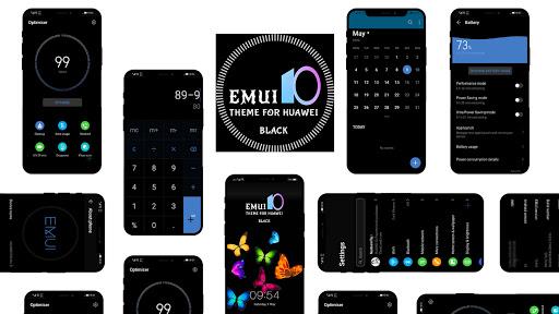 Black Emui Theme for Huawei - Image screenshot of android app