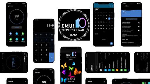 Black Emui Theme for Huawei - عکس برنامه موبایلی اندروید