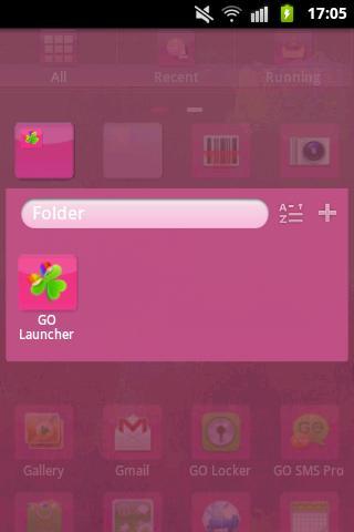 Theme Pink GO Launcher EX - Image screenshot of android app