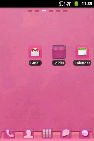 Theme Pink GO Launcher EX - Image screenshot of android app