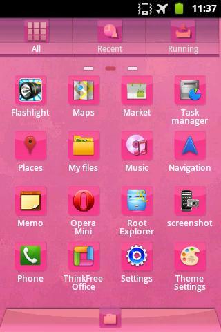 Theme Pink GO Launcher EX - Image screenshot of android app
