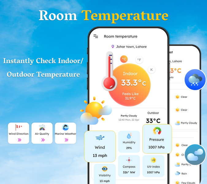 Room Temperature, Thermometer - Image screenshot of android app