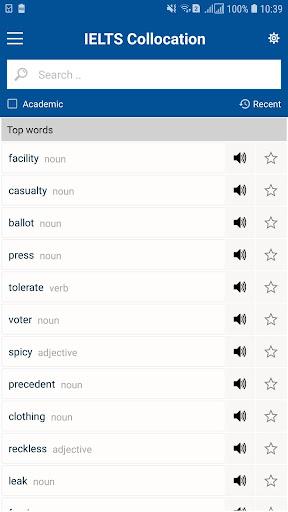 IELTS Collocations - Image screenshot of android app