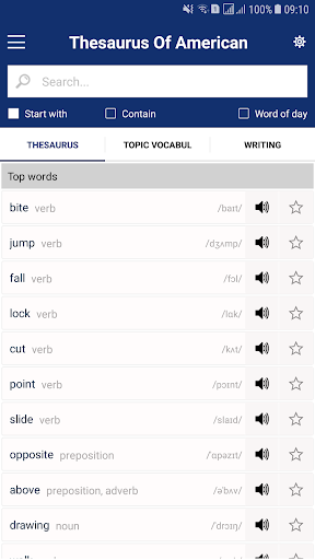 Thesaurus Of American English - Image screenshot of android app