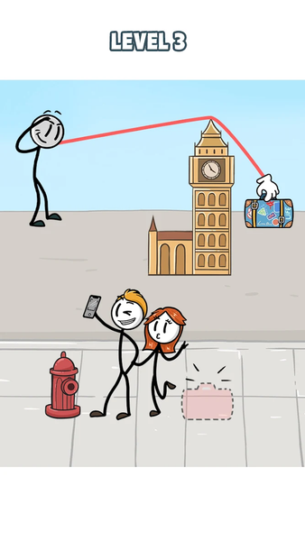 Thief Troll - Stickman Robber - Gameplay image of android game