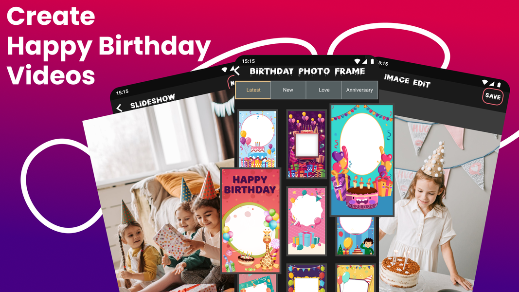 Birthday Video Maker ۲۰۲۵ - عکس برنامه موبایلی اندروید