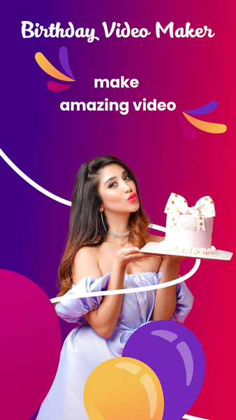 Birthday Video Maker ۲۰۲۵ - عکس برنامه موبایلی اندروید