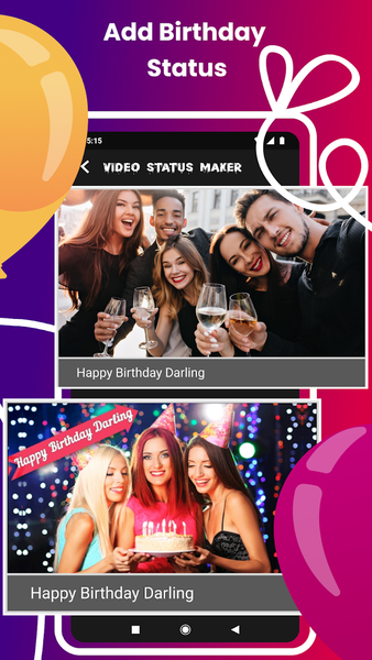 Birthday Video Maker ۲۰۲۵ - عکس برنامه موبایلی اندروید