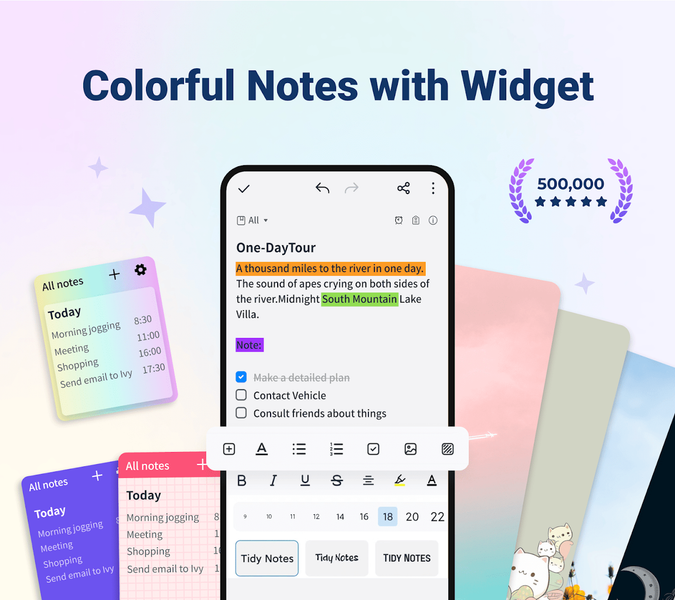 Color Notes, Notebook, Notepad - Image screenshot of android app