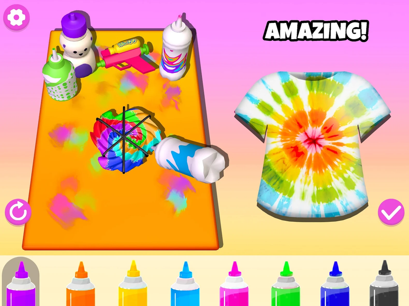 Tie Dye: T Shirt Design Games - Gameplay image of android game