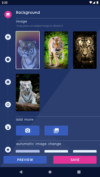 Tiger Live Wallpapers - Image screenshot of android app