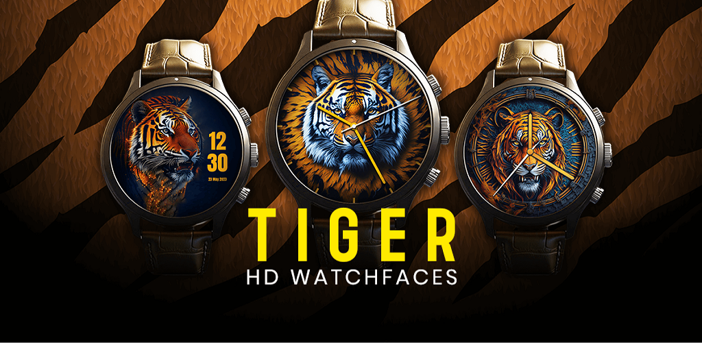 Tiger HD Watchface for Wear OS - Image screenshot of android app