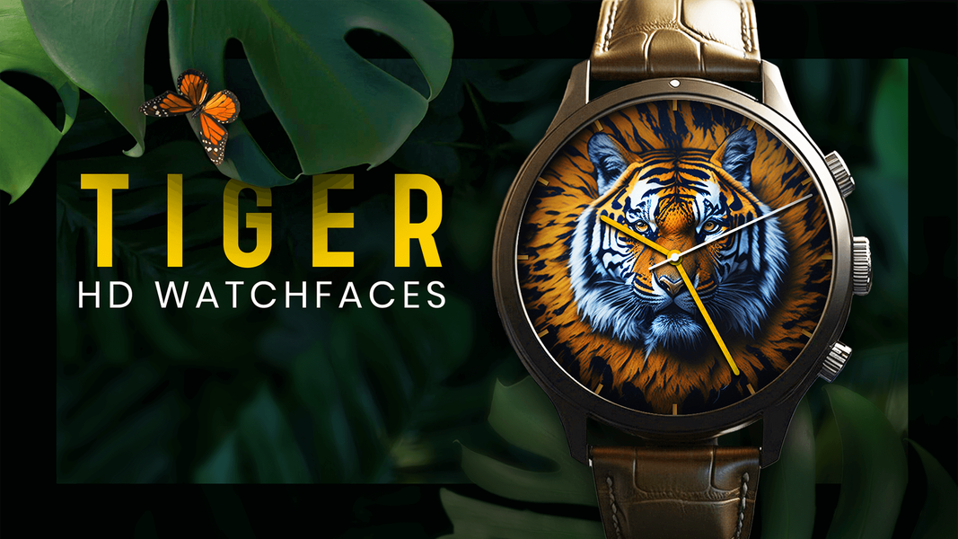 Tiger HD Watchface for Wear OS - Image screenshot of android app