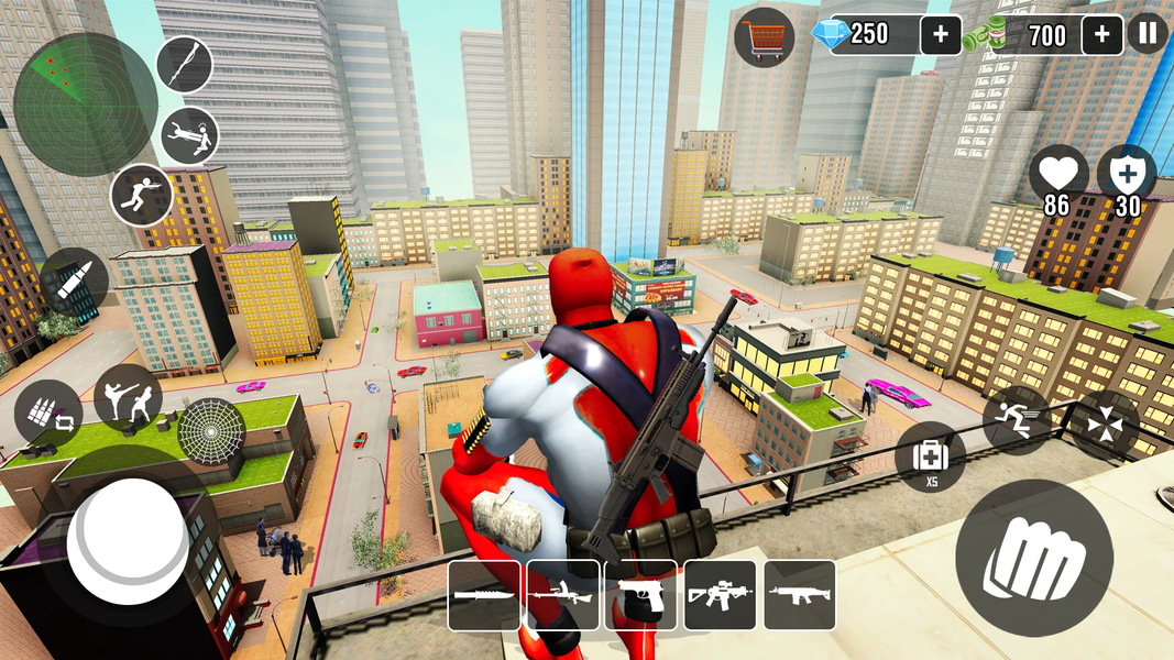 Miami Hero: Rope Hero Spider - Gameplay image of android game