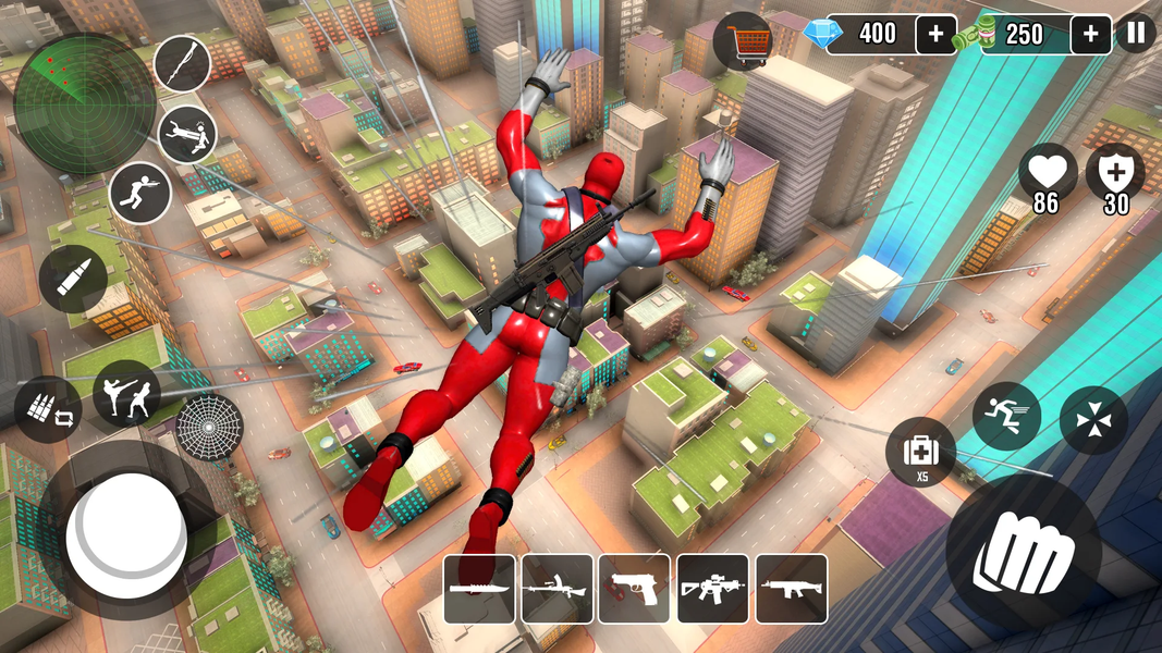 Miami Hero: Rope Hero Spider - Gameplay image of android game