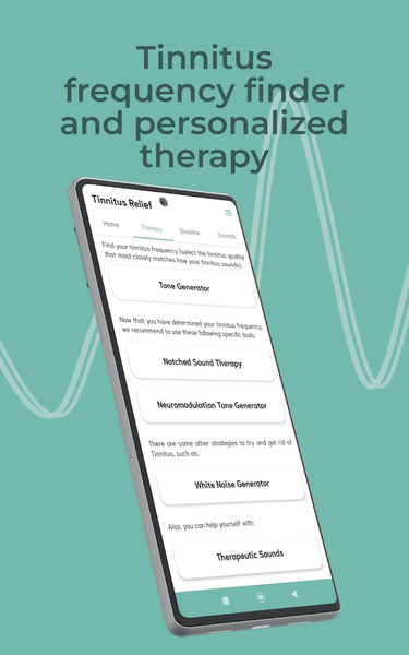 Tinnitus - Relief & Therapy - Image screenshot of android app