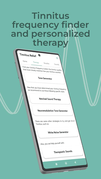 Tinnitus - Relief & Therapy - عکس برنامه موبایلی اندروید
