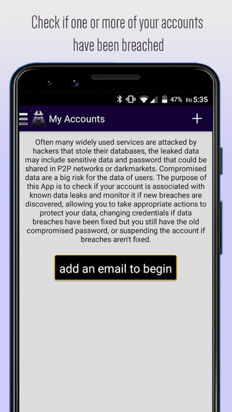 Hacked Leaks Checker - عکس برنامه موبایلی اندروید