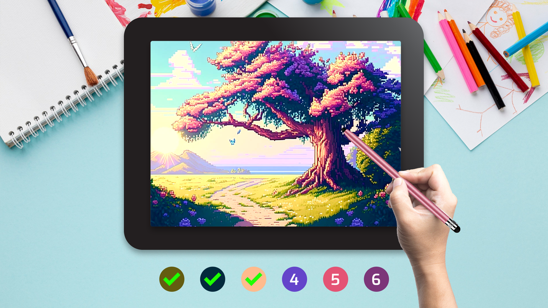 Pixel Paint: Color By Number - عکس بازی موبایلی اندروید