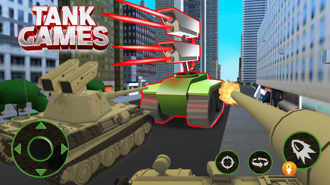 Tank Games: Merge Warzone Army - Gameplay image of android game