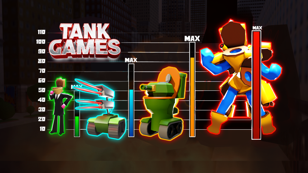 Tank Games: Merge Warzone Army - Gameplay image of android game