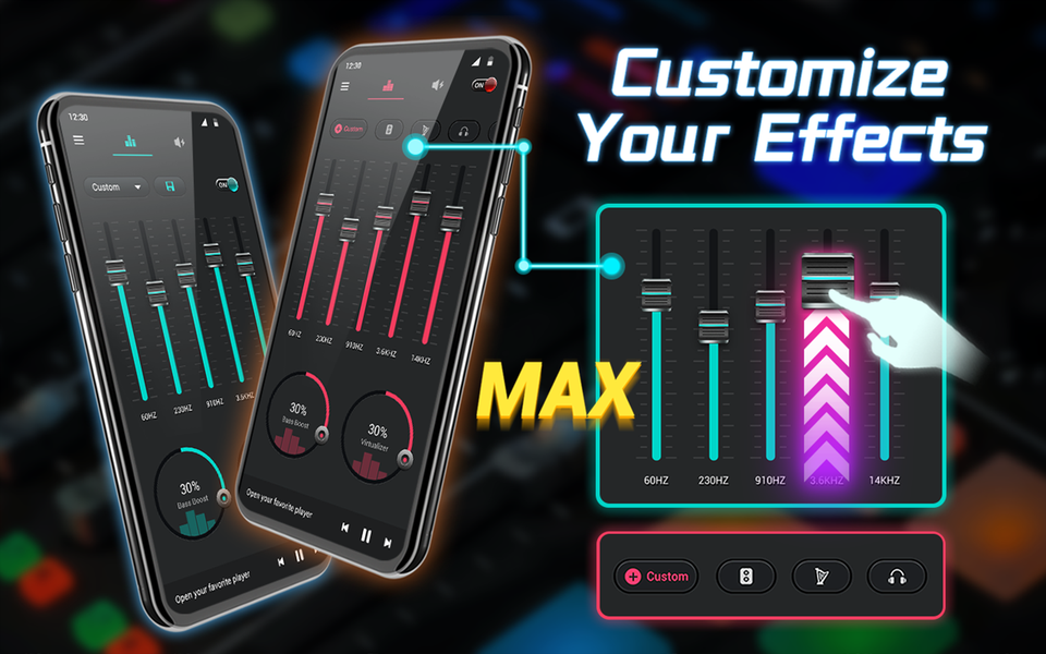 Equalizer- Bass Booster&Volume - عکس برنامه موبایلی اندروید