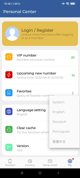 Temp Number Receive SMS Online - Image screenshot of android app