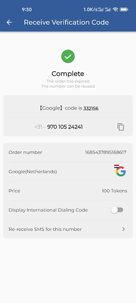 Temp Number Receive SMS Online - Image screenshot of android app