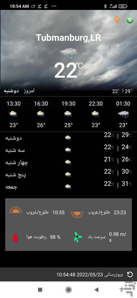 هواشناسی استان ها - Image screenshot of android app