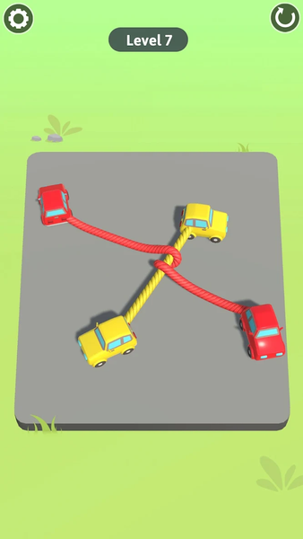 Car Knots - Tangle Puzzle - Gameplay image of android game
