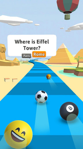 Trivia Race 3D - Roll & Answer - Gameplay image of android game