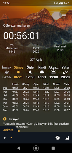 Diyanet Namaz Vaktim - Image screenshot of android app