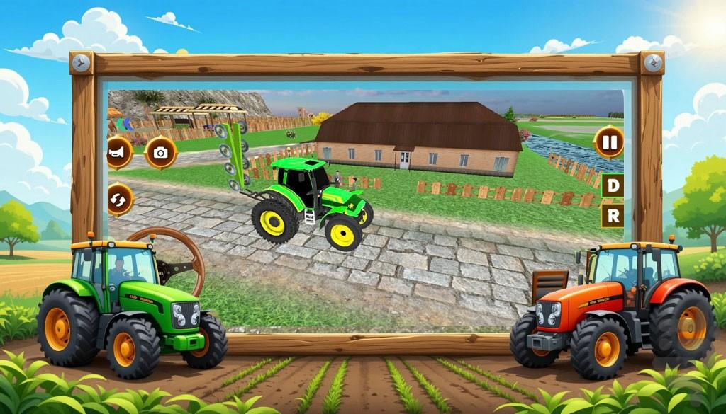 بازی تراکتوری کشاورزی - Gameplay image of android game