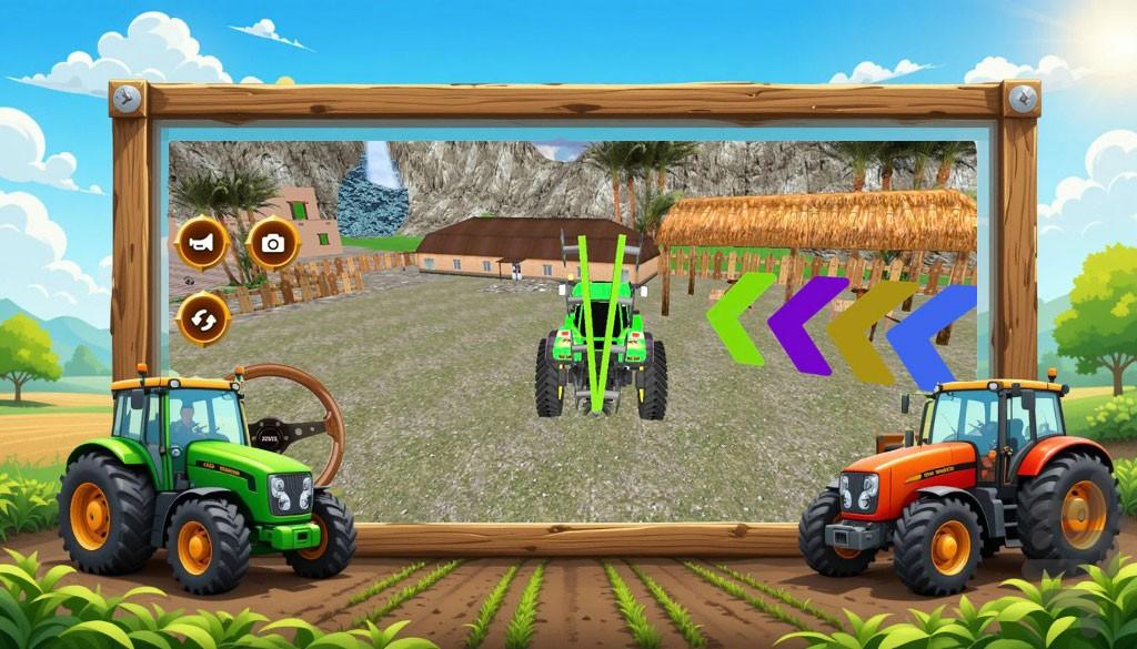 بازی تراکتوری کشاورزی - Gameplay image of android game