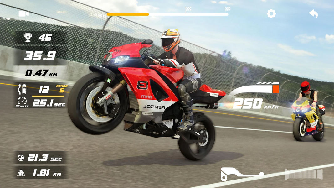 Traffic Bike 3D: City Tour - Gameplay image of android game