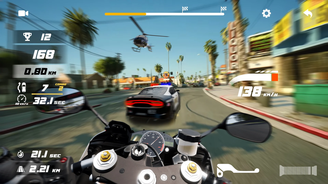 Traffic Bike 3D: City Tour - Gameplay image of android game