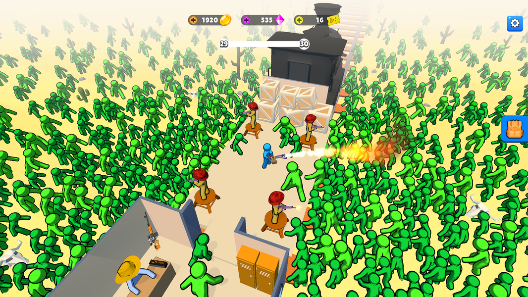 Train Defense: Zombie Game - Gameplay image of android game