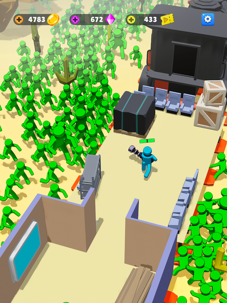 Train Defense: Zombie Game - Gameplay image of android game