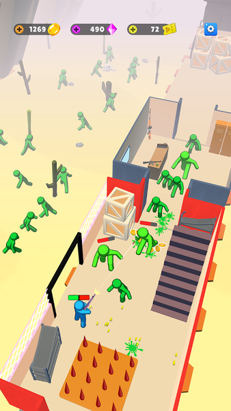 Train Defense: Zombie Game - Gameplay image of android game