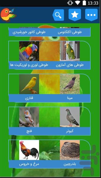 آموزش نگهداری از پرندگان - عکس برنامه موبایلی اندروید